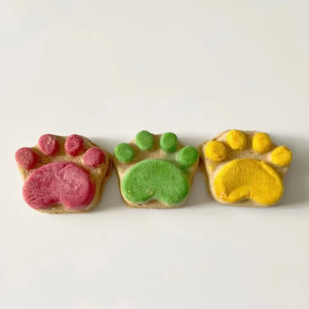 Alimentos para mascotas bajos en grasa galletas deshidratadas en forma de pata bocadillos de yema de huevo