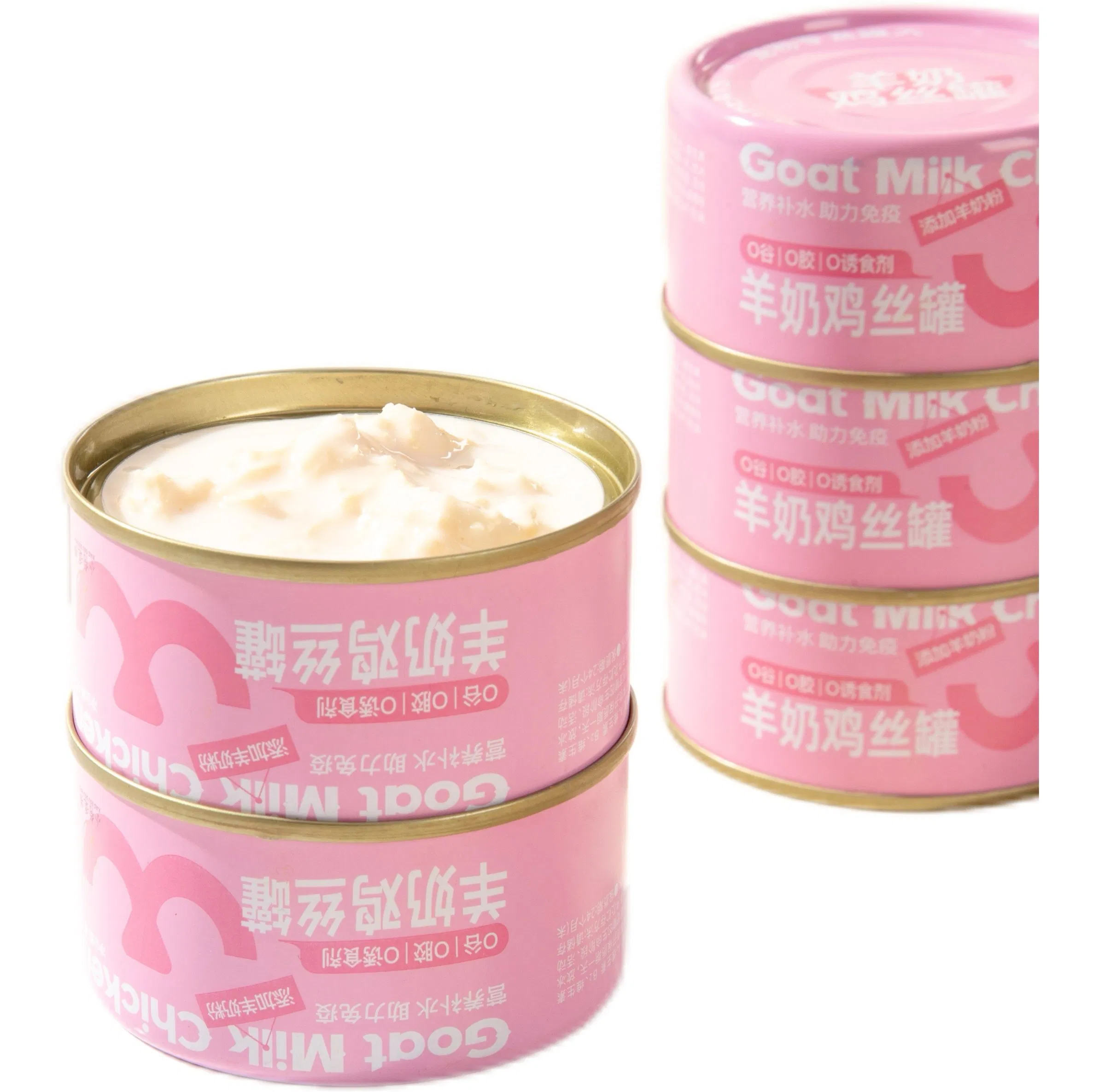 100% Precio de fábrica premium suministro natural de pollo/ res/ atún/ salmón producto para perros comida para mascotas húmeda cremosa golosina en forma de palo para gatos enlatado de pollo