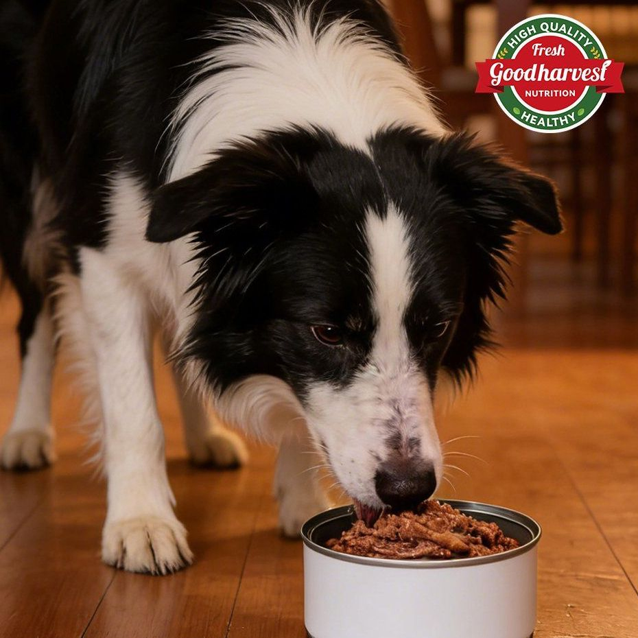 Comida enlatada para perros de alta calidad, fórmula de pollo y res, comida húmeda