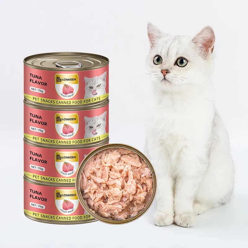 Comida húmeda para gatos de alto contenido proteico enlatada de res, fabricación original de China