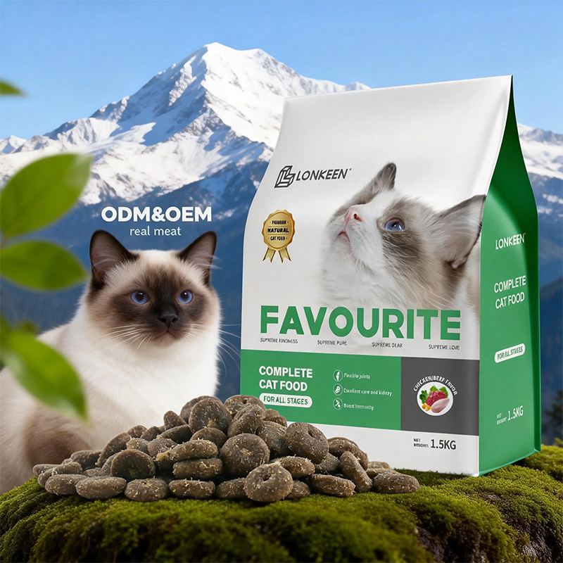Alimento Natural para Mascotas al por Mayor, Alimento Seco para Gatos con Alto Contenido de Proteínas