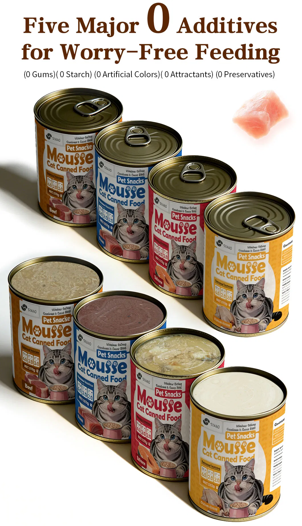 Comida Húmeda en Lata de Atún de Pollo 85g 170g 375g 400g Alta Nutrición para Gatos de Todas las Edades y Perros