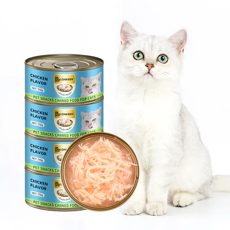 Comida húmeda para gatos de alto contenido proteico enlatada de res, fabricación original de China