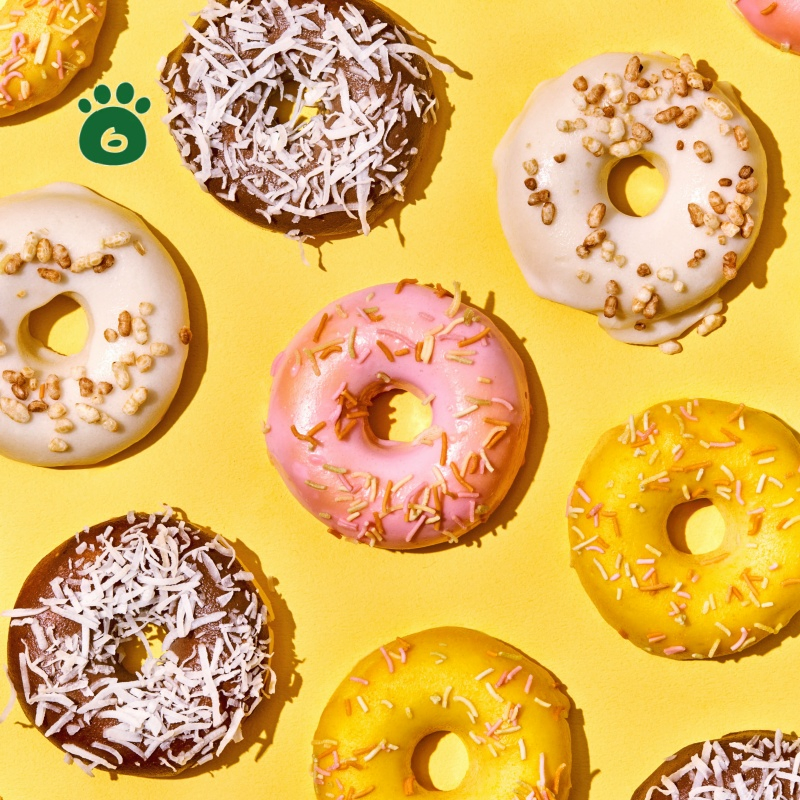Galleta de Cumpleaños para Perros Muy Apetecible - Pastel de Donut Irresistible, Libre de Lactosa, Adecuado para Estómagos Sensibles comida para mascotas