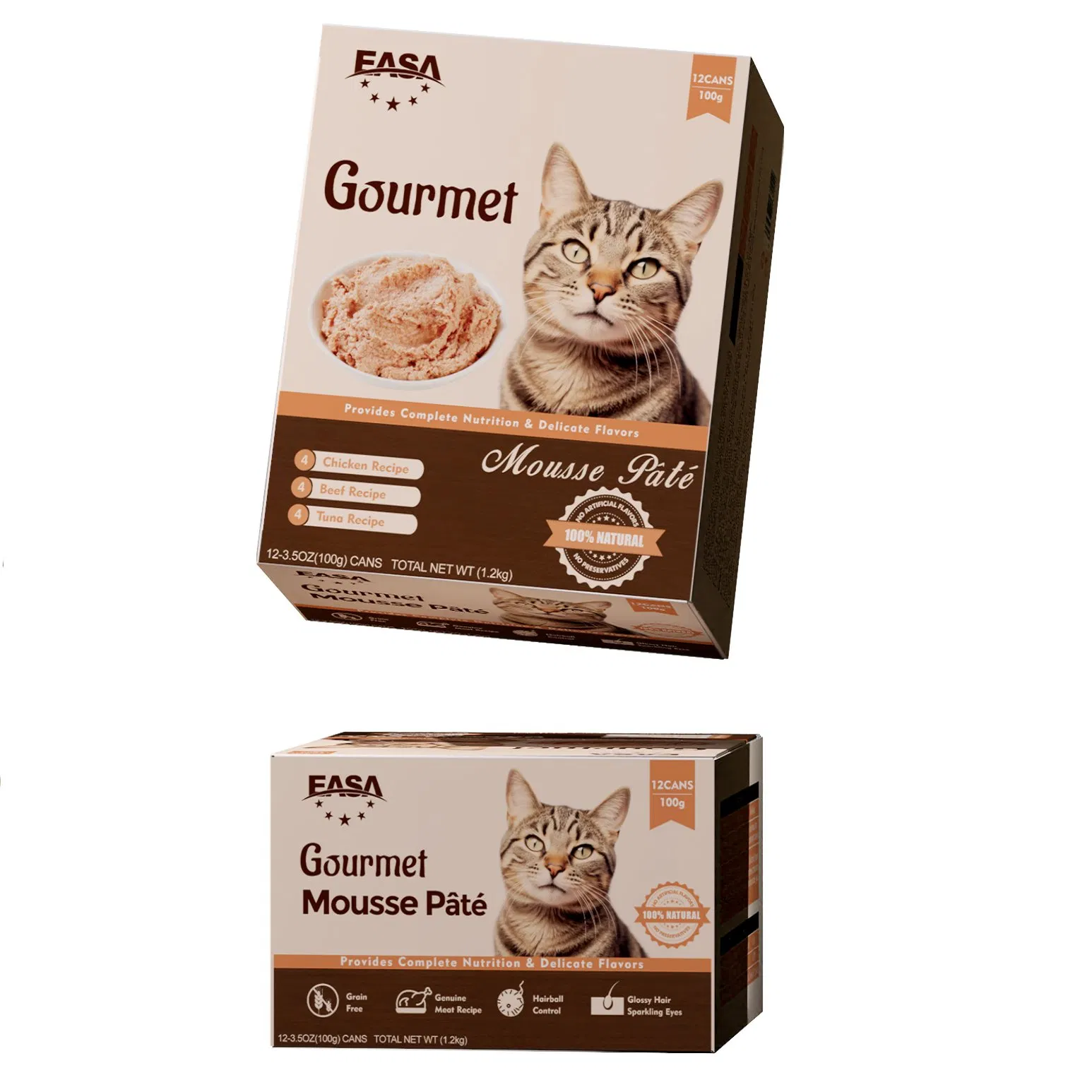 Comida Húmeda Premium para Gatos 100g Mejores Vendedores Nueva Llegada Estómago Sensible Bajo MOQ OEM y ODM Certificado de FDA/BRC/Ifs/CE/Halal