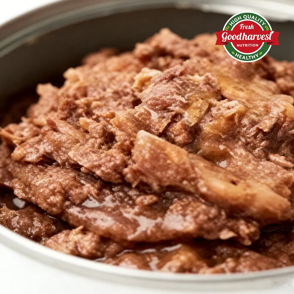 Comida enlatada para perros de alta calidad, fórmula de pollo y res, comida húmeda