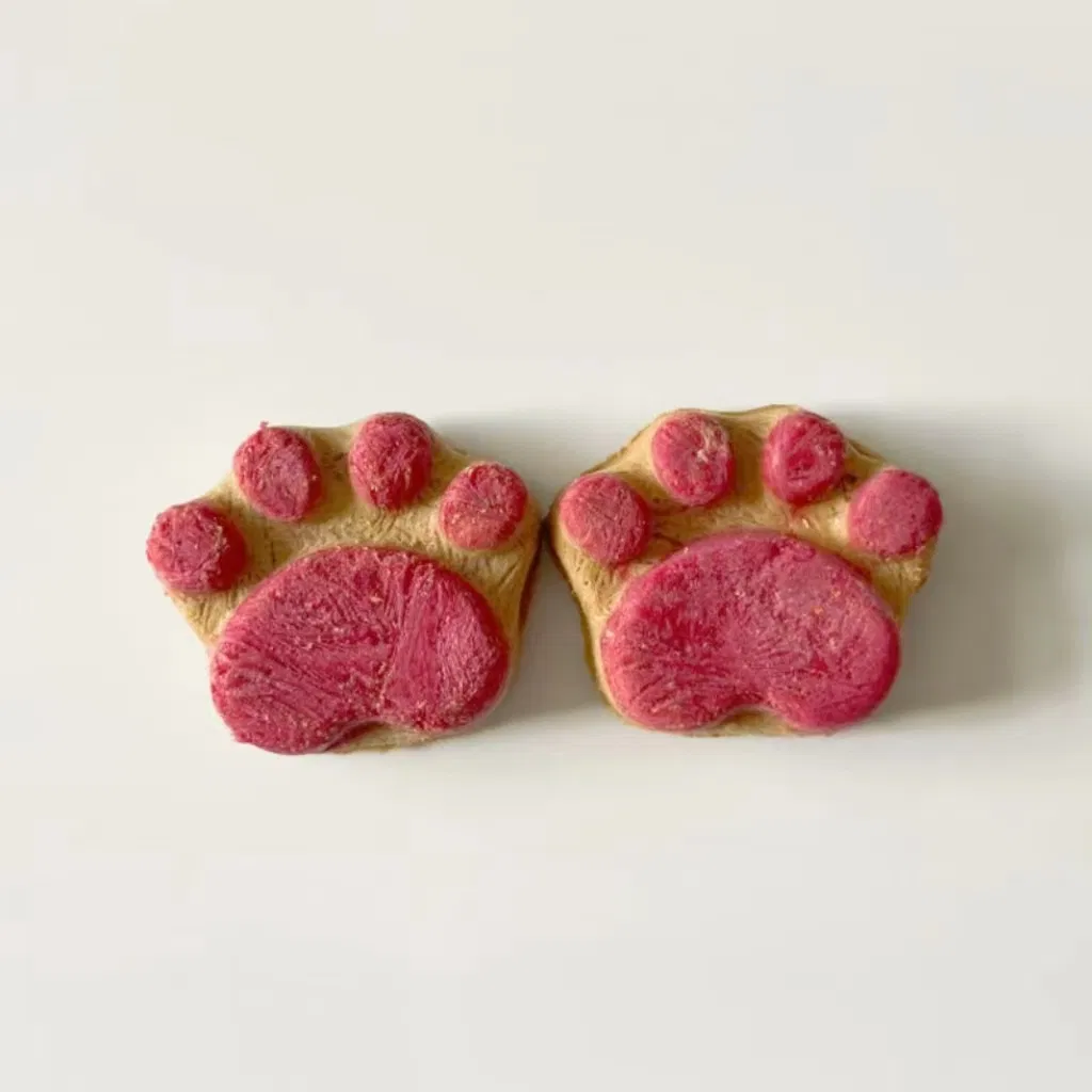 Alimentos para mascotas bajos en grasa galletas deshidratadas en forma de pata bocadillos de yema de huevo