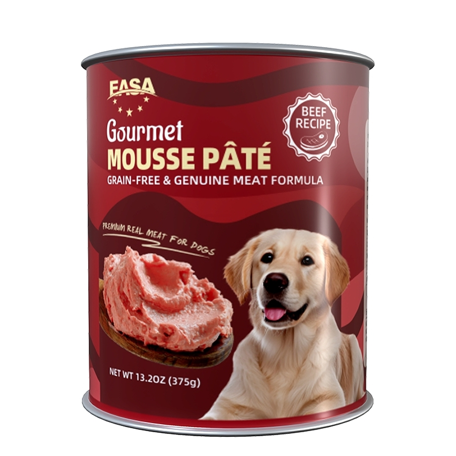 Fabricantes de China 375g Carne Picada Comida Húmeda para Perros en Lata de Proteína