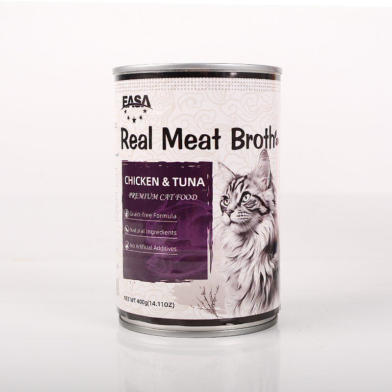 Comida Húmeda para Gatos Receta de Atún Salvaje 400g Nutritiva Ingrediente Limitado Estómago Sensible Control de Peso