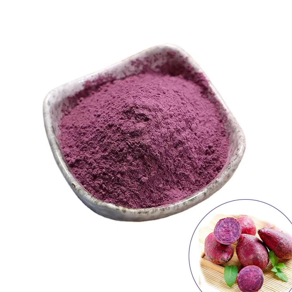 Detalle del polvo fino de camote morado