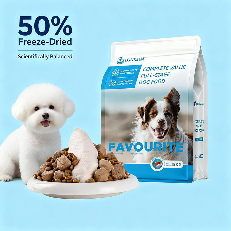 Comida para perros científicamente equilibrada y nutricionalmente completa, que contiene pechuga de pollo y carne de hueso cruda liofilizada, comida para perros