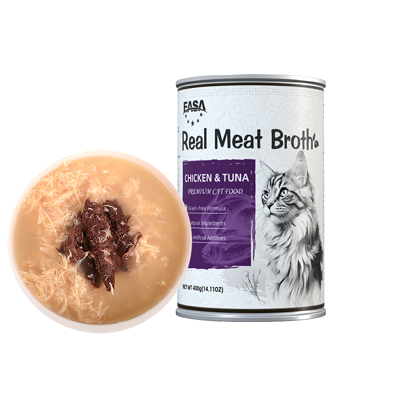 Comida Húmeda para Gatos Receta de Atún Salvaje 400g Nutritiva Ingrediente Limitado Estómago Sensible Control de Peso