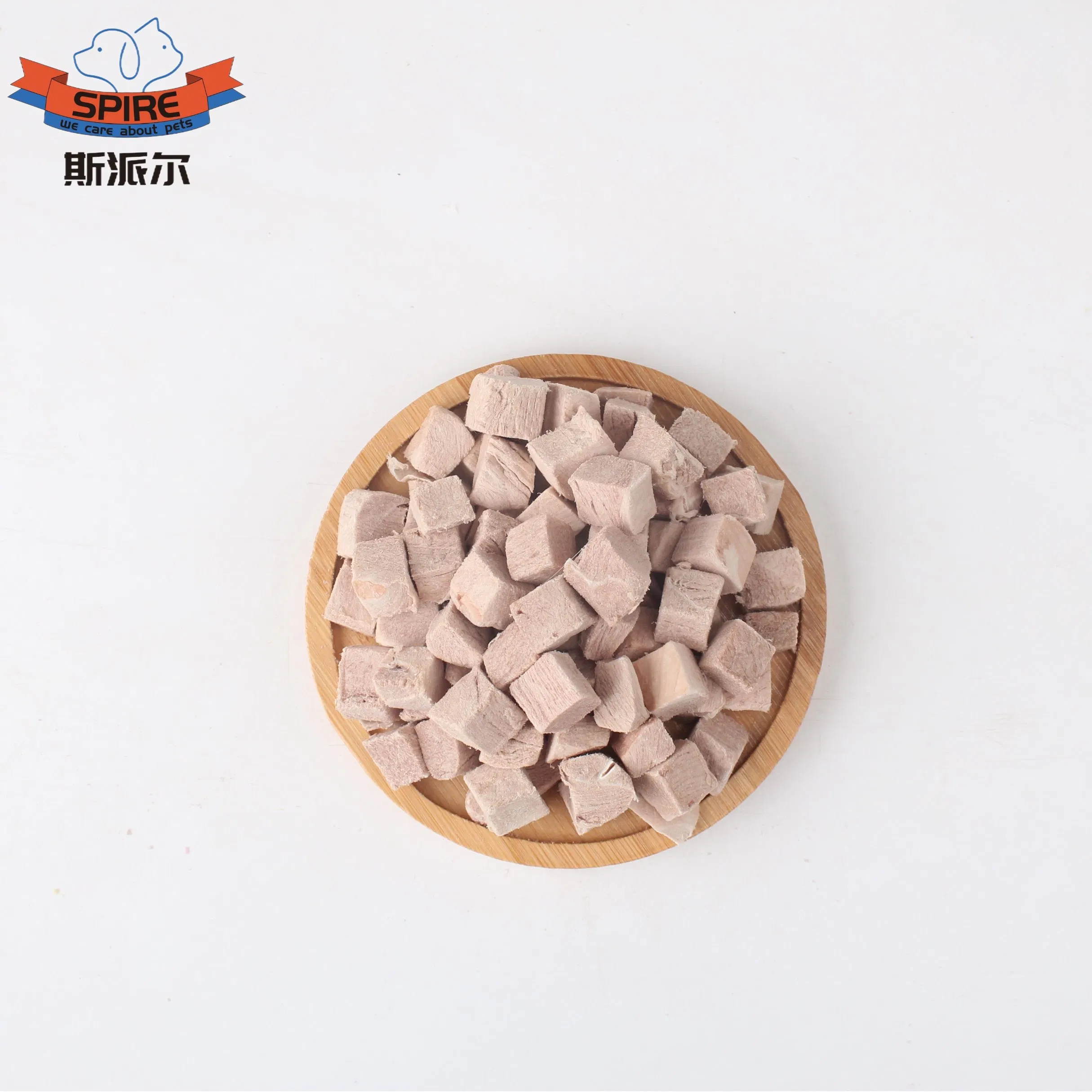 Proveedor de comida para gatos, cubos de pato liofilizados, bocadillos para gatos, golosinas deshidratadas para gatos
