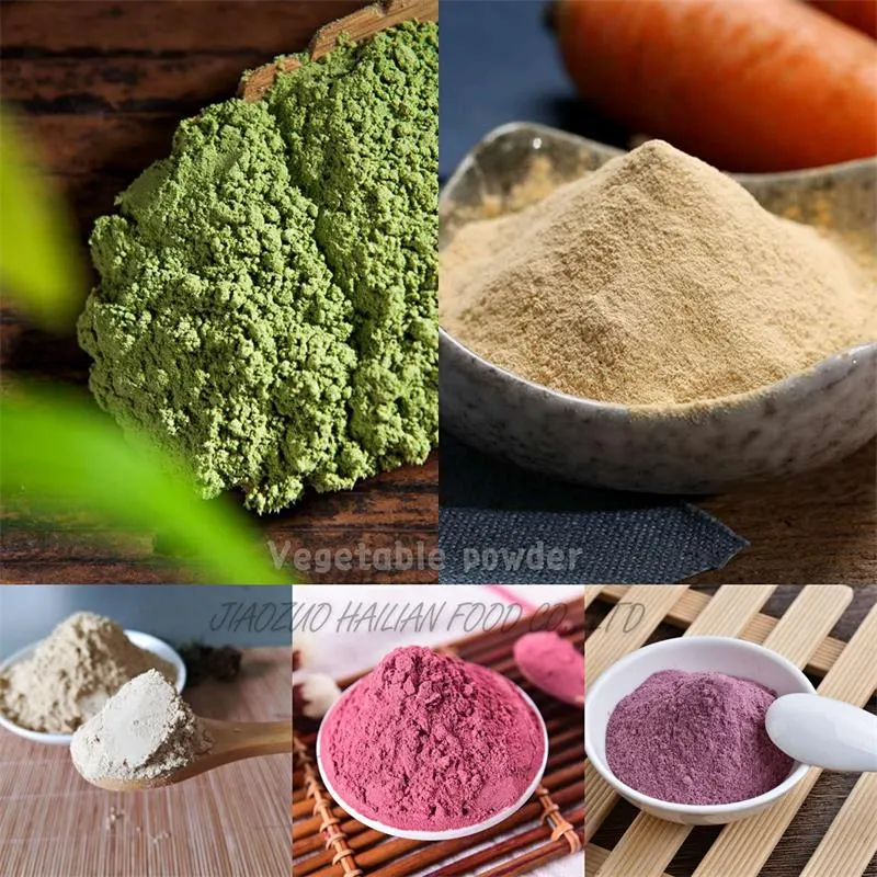 Gama de vegetales en polvo y productos destacados