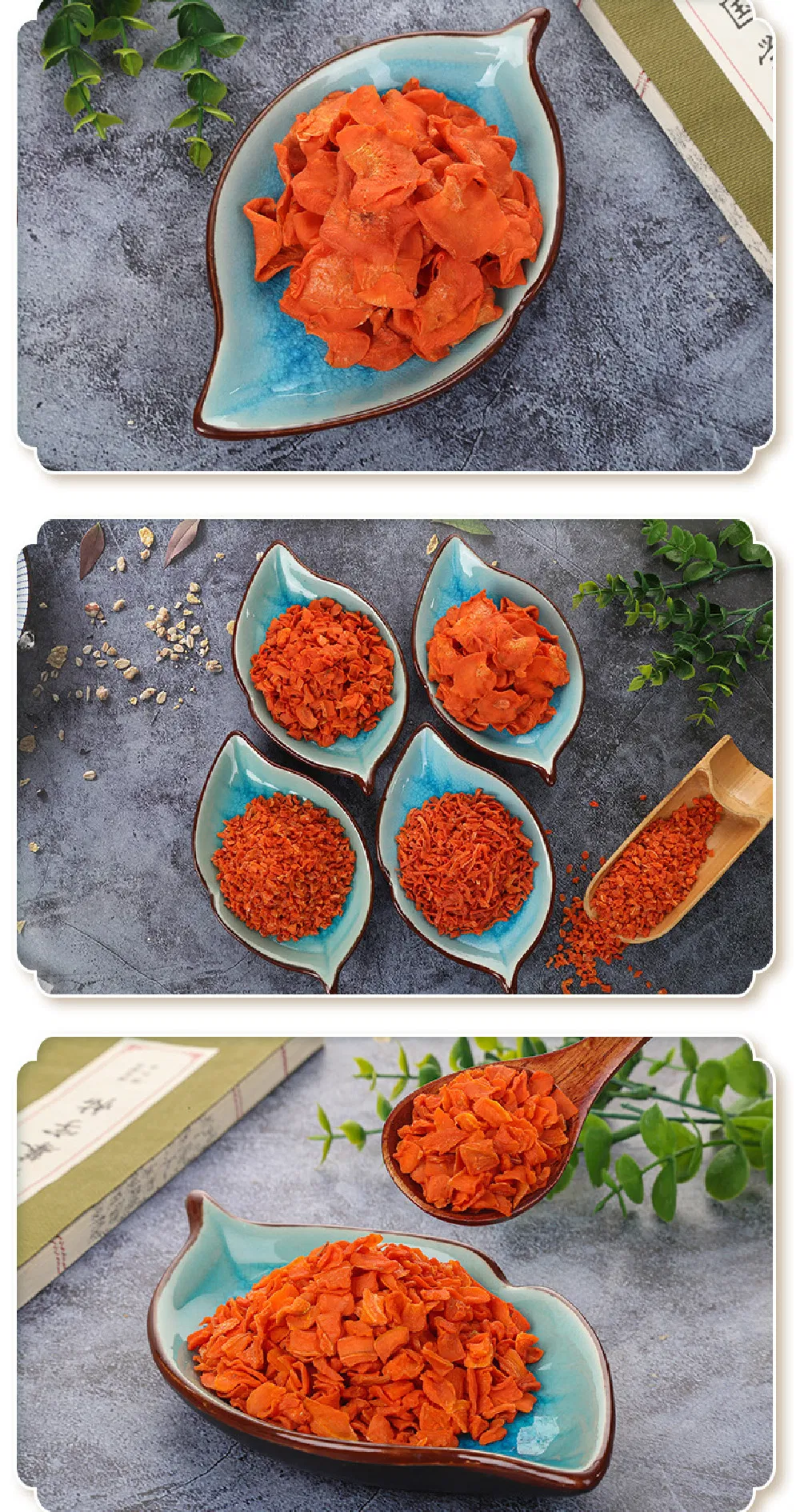 Zanahoria deshidratada, dados de zanahoria, vegetal deshidratado, alimento para mascotas de vegetal deshidratado