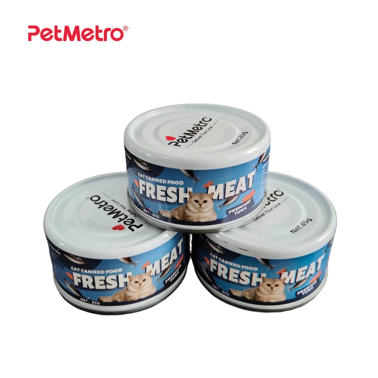 Receta de Alta Proteína de Carne Pura con Procesamiento de Etiqueta Limpia para la Demanda de Exportación Net 85g Comida en Lata para Mascotas de China