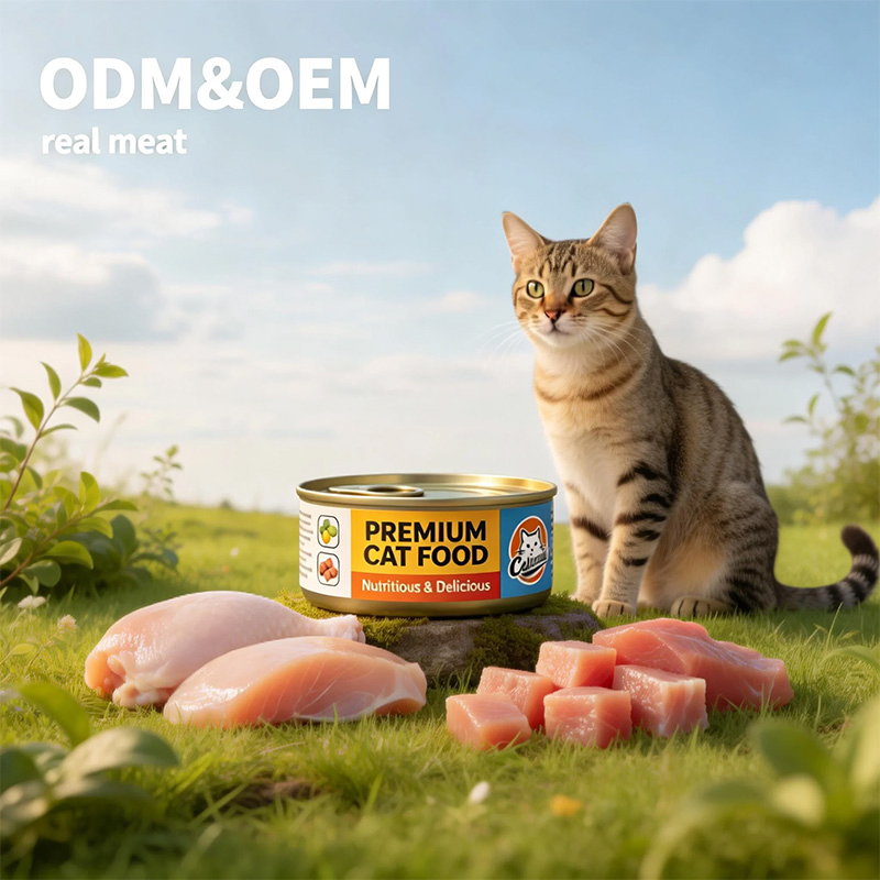 Comida húmeda para gatos de alto contenido proteico enlatada de res, fabricación original de China