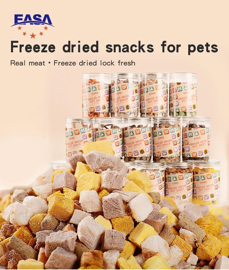 Detalle de alimento liofilizado para mascotas
