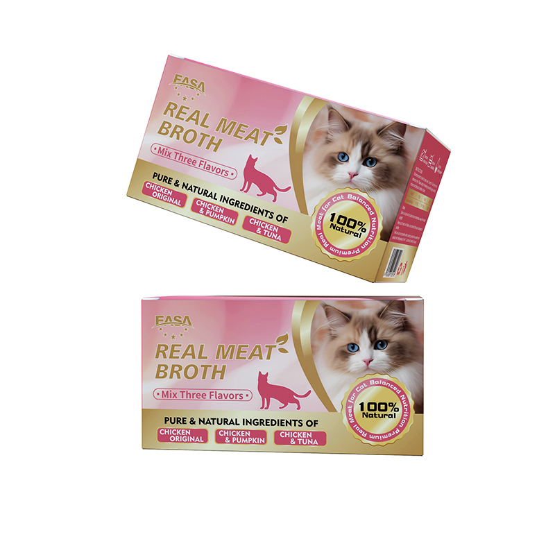 Caldo de Carne Real Easa 35-40g Mezcla 3 Sabores Comida para Gatos