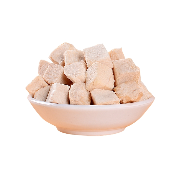 100% Alimento para mascotas al por mayor de pechuga de pollo liofilizada natural deshidratada, golosinas congeladas para perros y gatos, fabricante de fábrica OEM ODM
