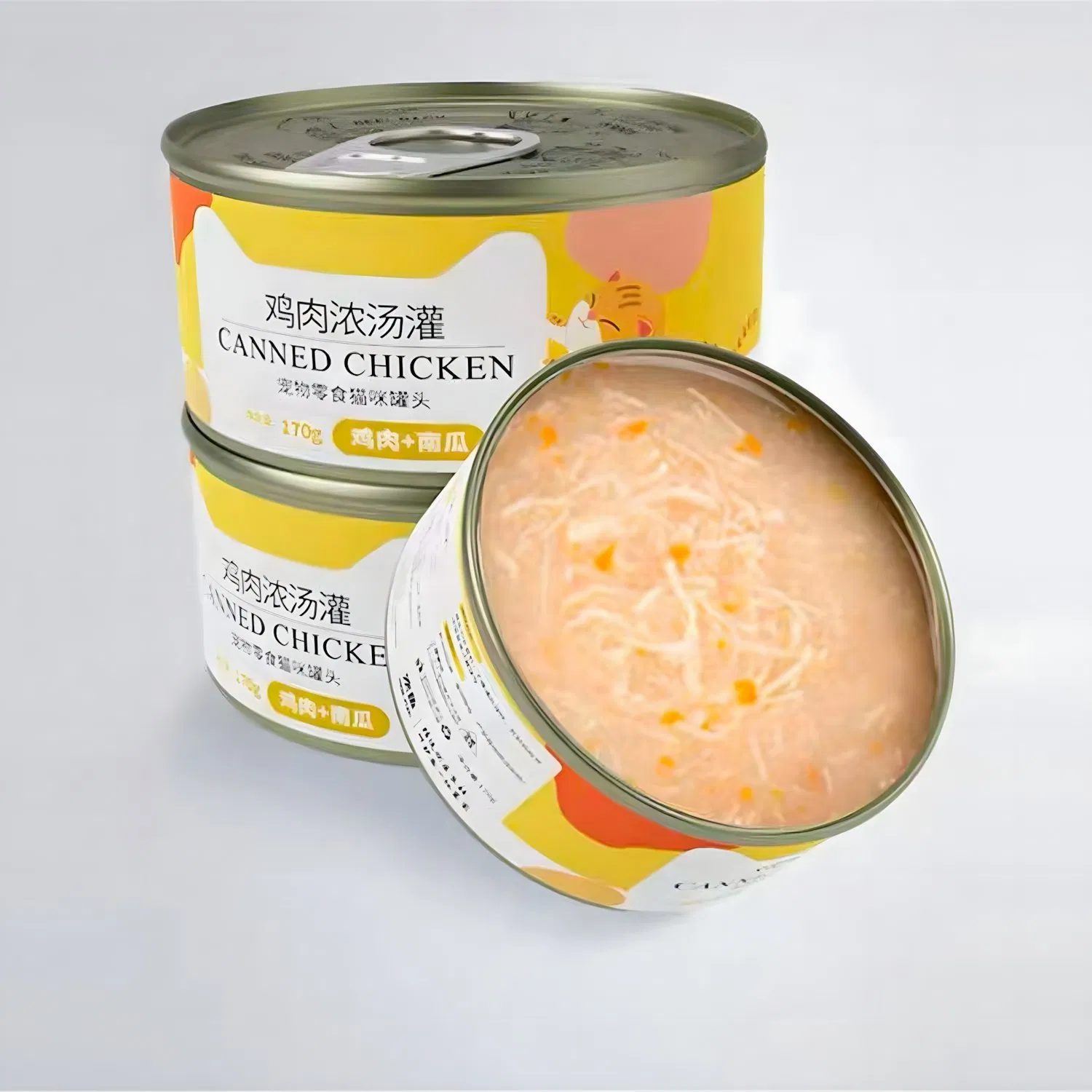 Receta de Pollo y Conejo Suculento en Caldo Comida Húmeda para Gatos Fuente de Proteína Nueva para Estómagos Sensibles