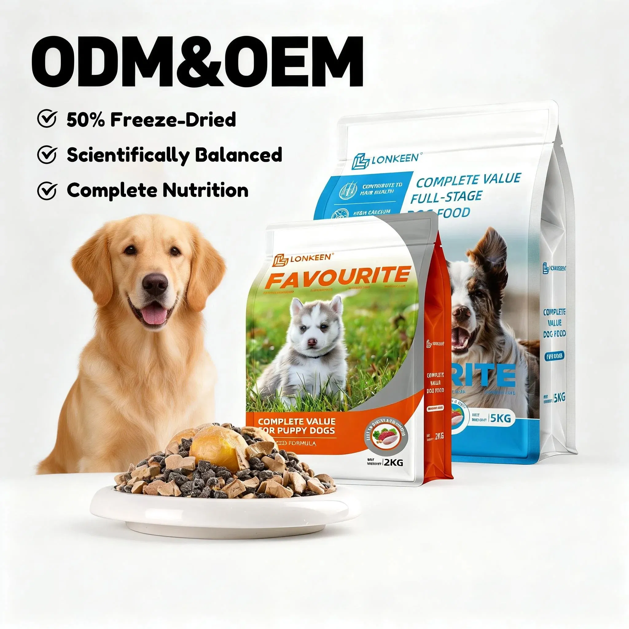 Alimento para perros crudo, libre de granos y liofilizado, rico en nutrientes para una salud óptima