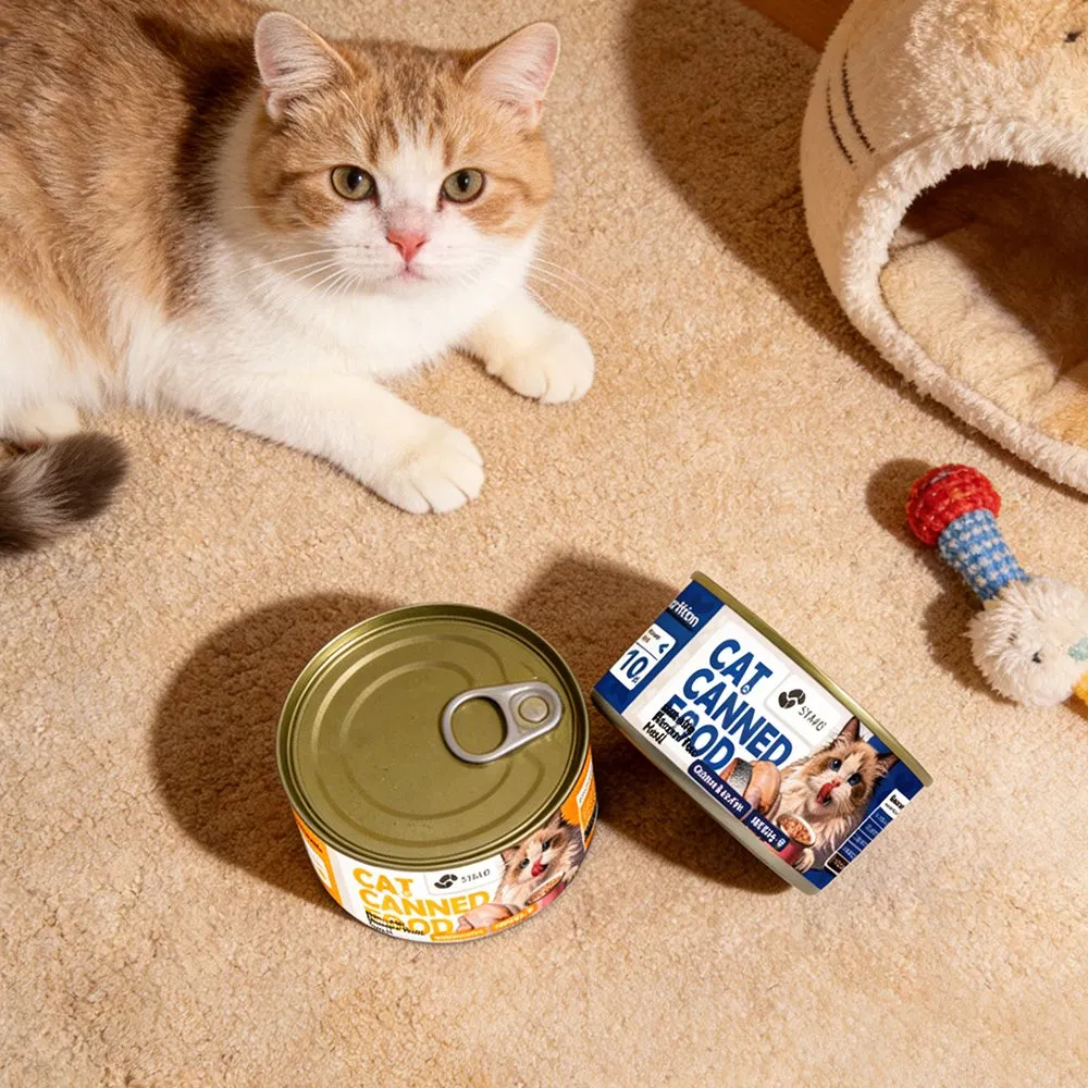 Snack de carne para mascotas en caldo 85g sin granos personalización fórmula única sin gluten comida para gatos