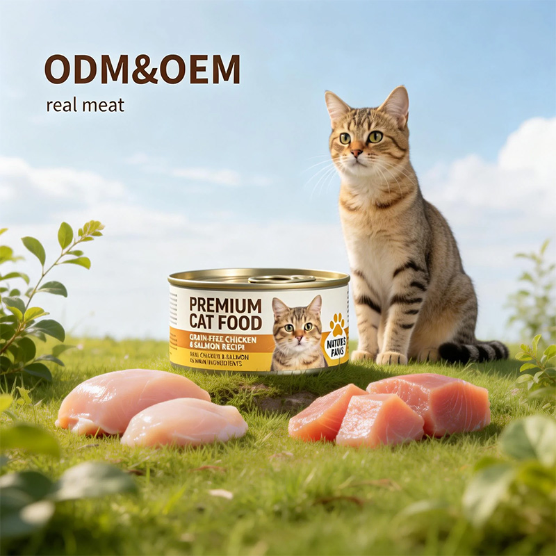 Comida húmeda para gatos de alto contenido proteico enlatada de res, fabricación original de China