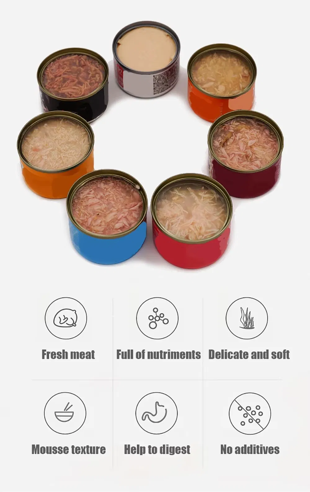 Deliciosas golosinas de pollo liofilizado premium para gatos y perros, alimento húmedo, suplemento para mascotas en empaquetado de bolsa