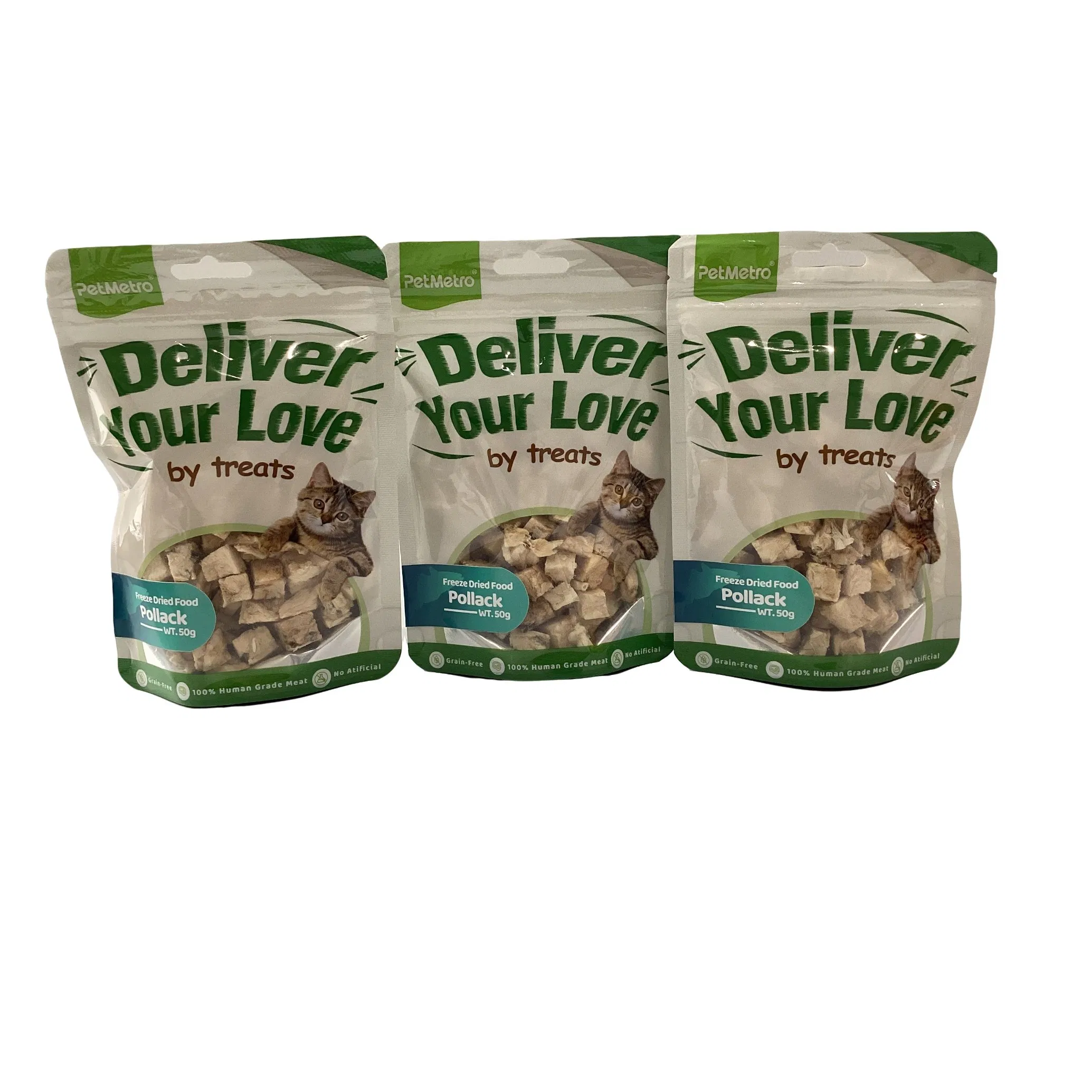 Galleta para gatos de un solo ingrediente natural diseñada para marcas de mascotas globales, comida para gatos liofilizada
