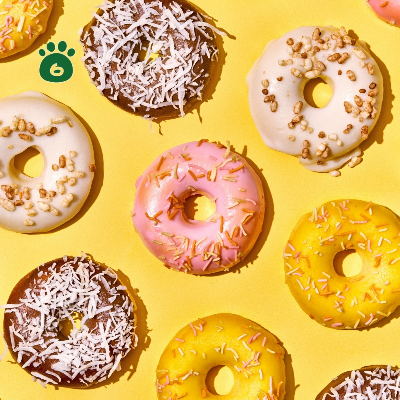 Galleta de Cumpleaños para Perros Muy Apetecible - Pastel de Donut Irresistible, Libre de Lactosa, Adecuado para Estómagos Sensibles comida para mascotas