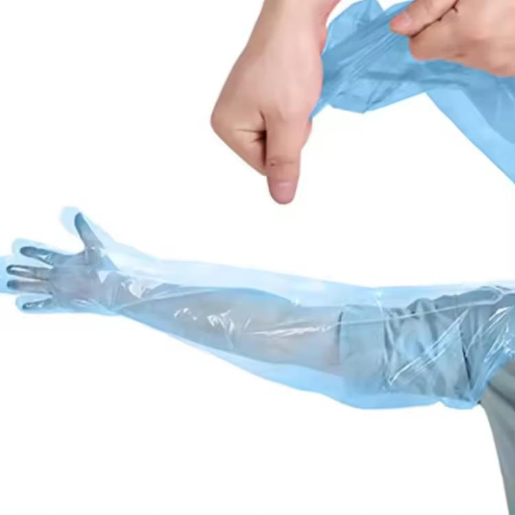 Disposable Veterinary Artificial Insemination Arm Shoulder Length Examination PE Gloves or Sleeves