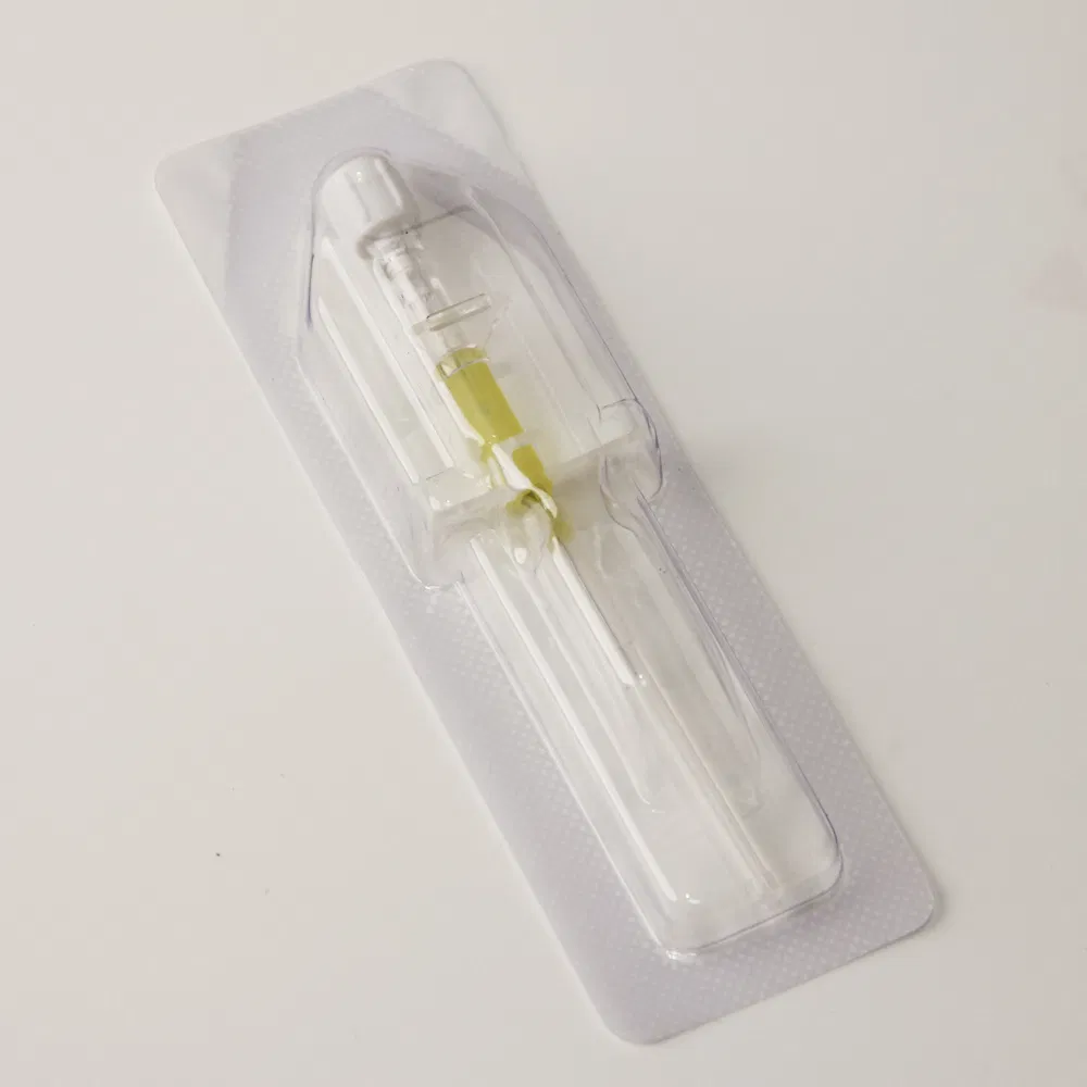 22g Blue IV Catheter Without Injection Port, Small Wing Design Secure Fixation for Clinic Use