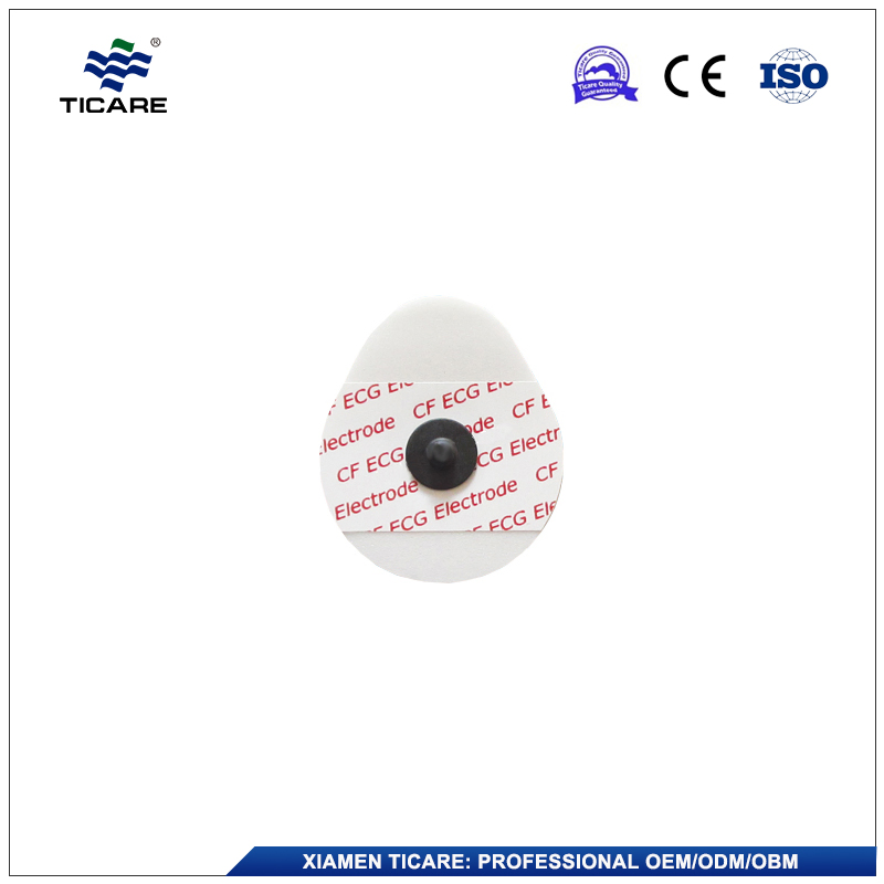 Hospital Disposable Non-Woven Solid Gel ECG Chest Electrode 36mmx44mm