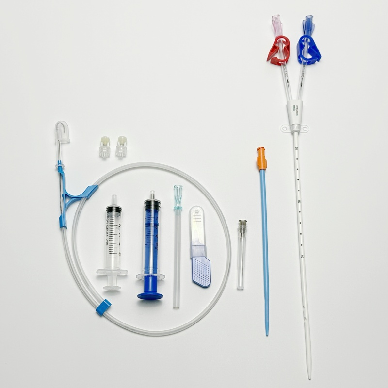 Tianck Medical Hospital Anesthesia Equipments Disposable Femoral Hemodialysis Catheter Dual Cavity
