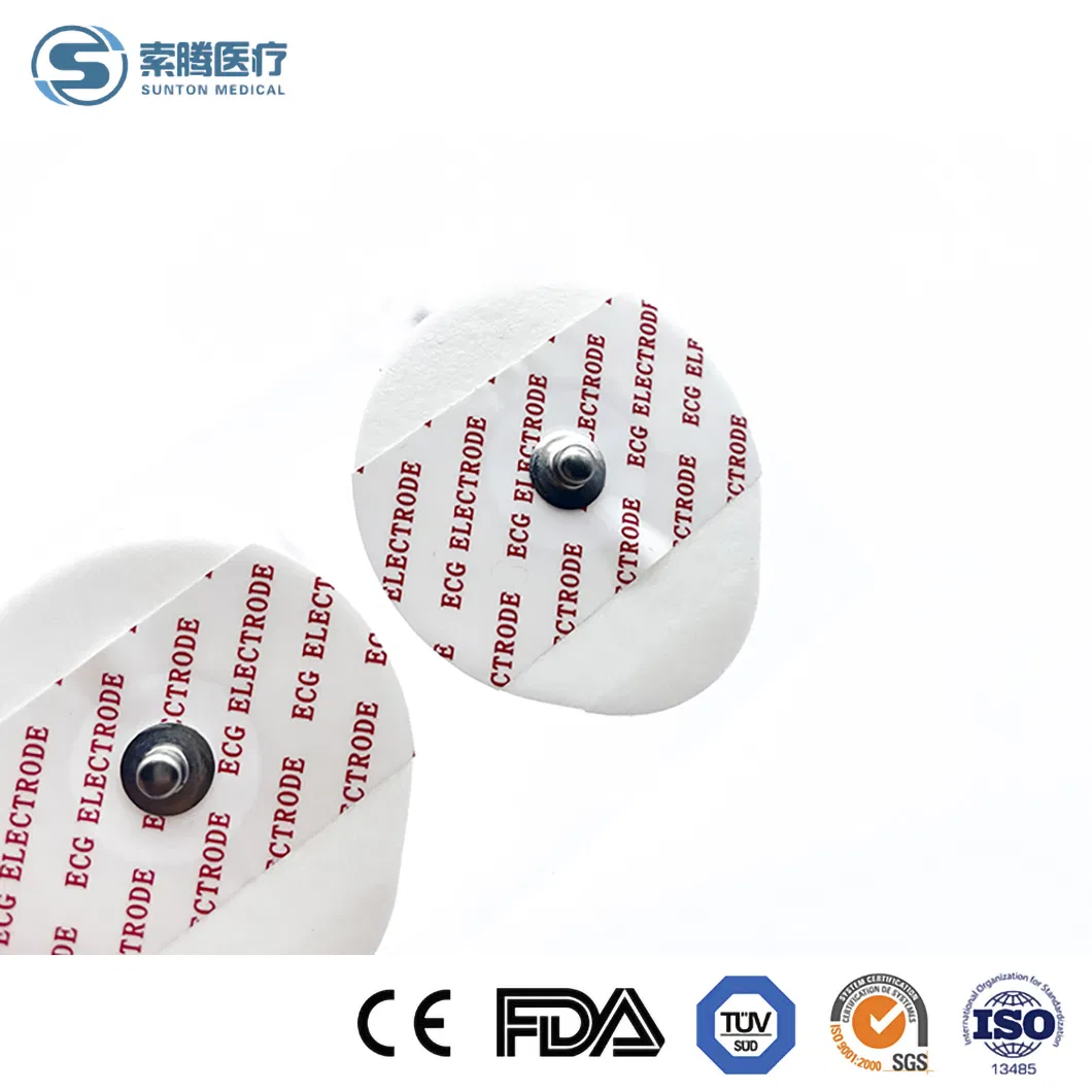 Sunton China 110 (50-130PPI Can Be Customized) Electrode Piece Manufacturers Free Sample Electrode Flat Nice Quality Medical Disposable ECG Electrode Slice