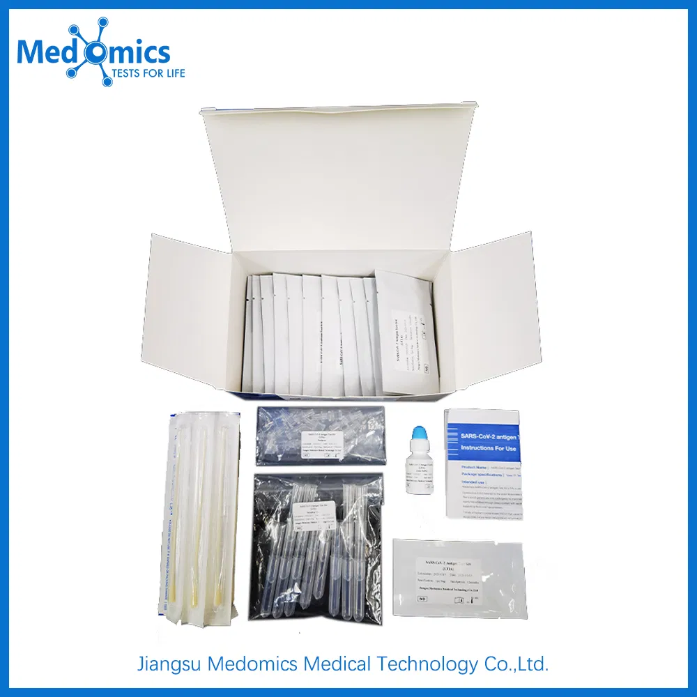 Medomics Rapid Antigen Diagnostic Test Kit for S-R-S-C-O-V-N-2 &amp; Flu a/B Virus