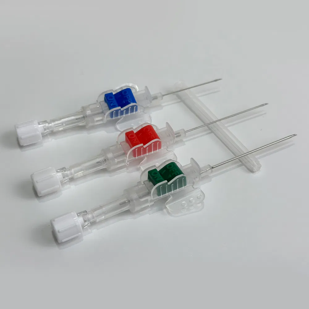 Hypoallergenic Safety IV Catheter with on-off Control Clip to Prevent Backflow and Ensure Aseptic Intravenous Therapy