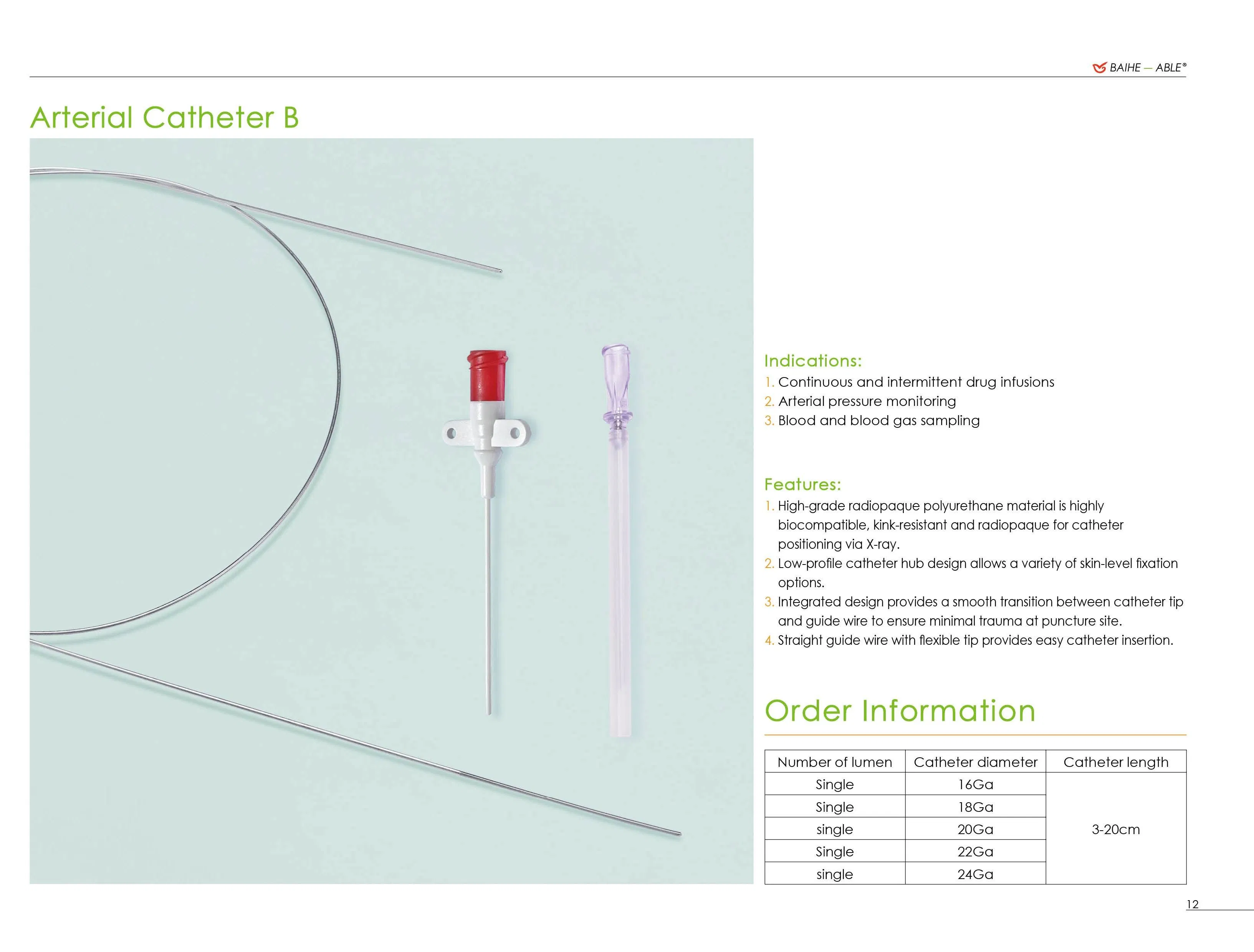 Pediatric and Adult Anesthesia Arterial Catheter Surgical Kit
