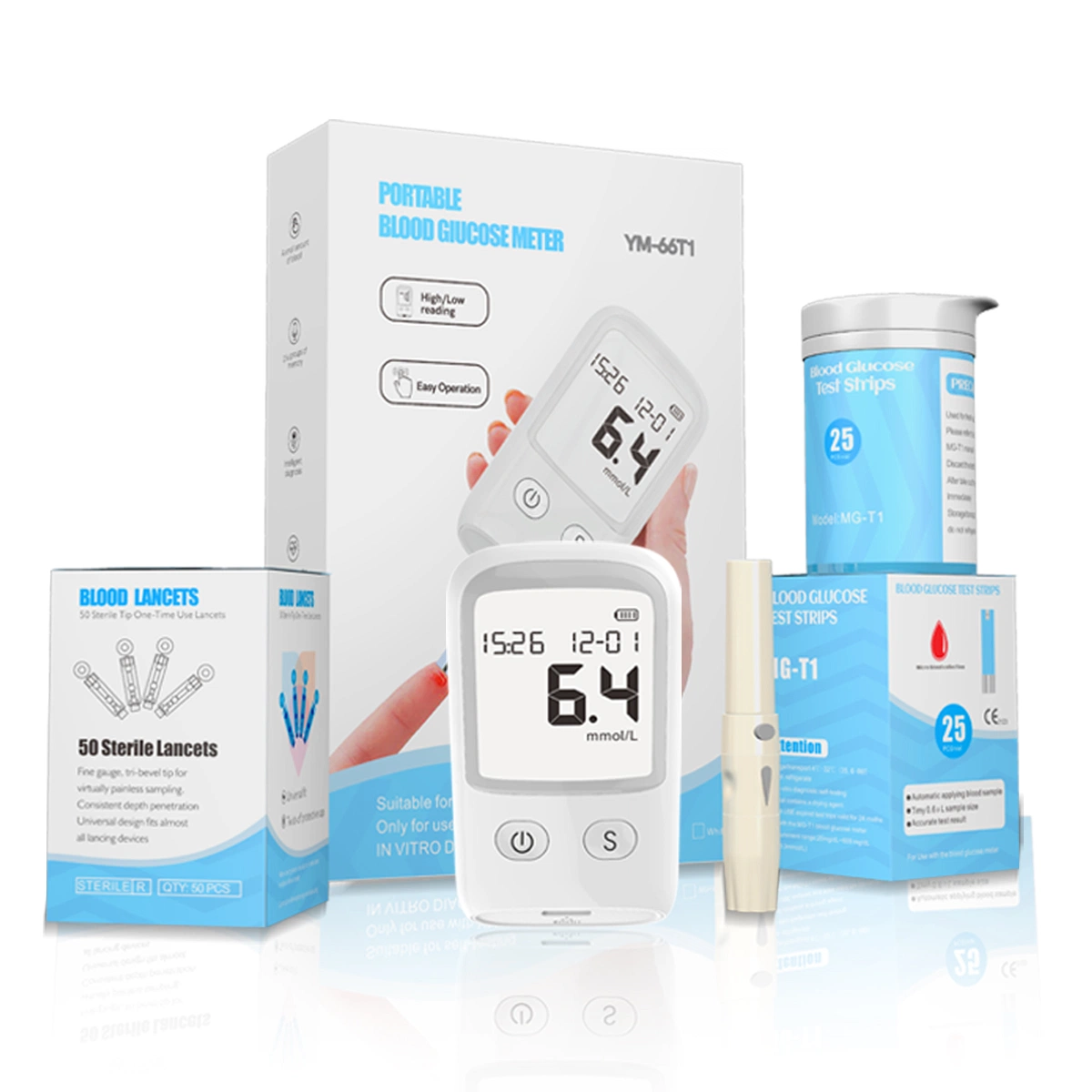 New Arrival Home Portable Blood Glucose Meter Diabetes Blood Sugar Monitor