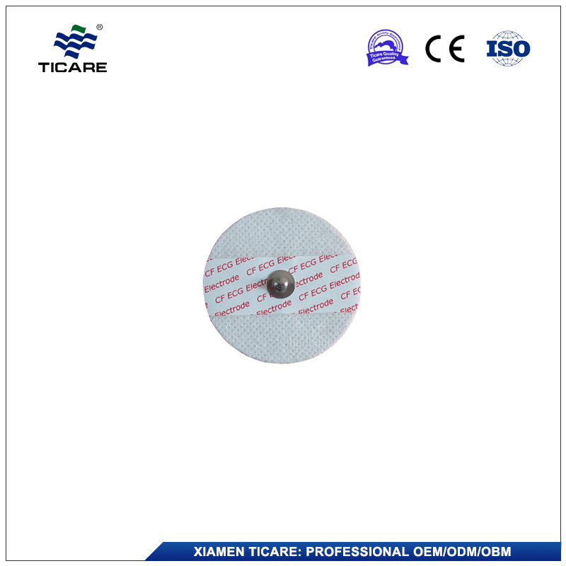 Hospital Disposable Non-Woven Solid Gel ECG Chest Electrode 36mmx44mm