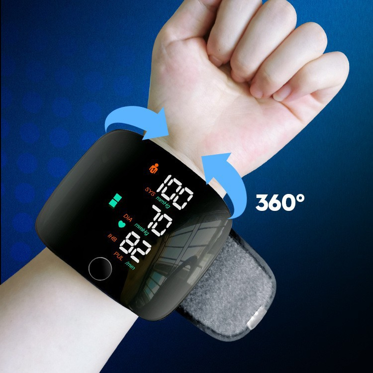 Intelligent Integrated Wrist Sphygmomanometer Wrist Sphygmomanometer LED Touch Screen Digital Blood Pressure Monitor Rechargeable