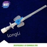 Medical Disposable Butterfly Type IV Catheter with Injection Port Purple