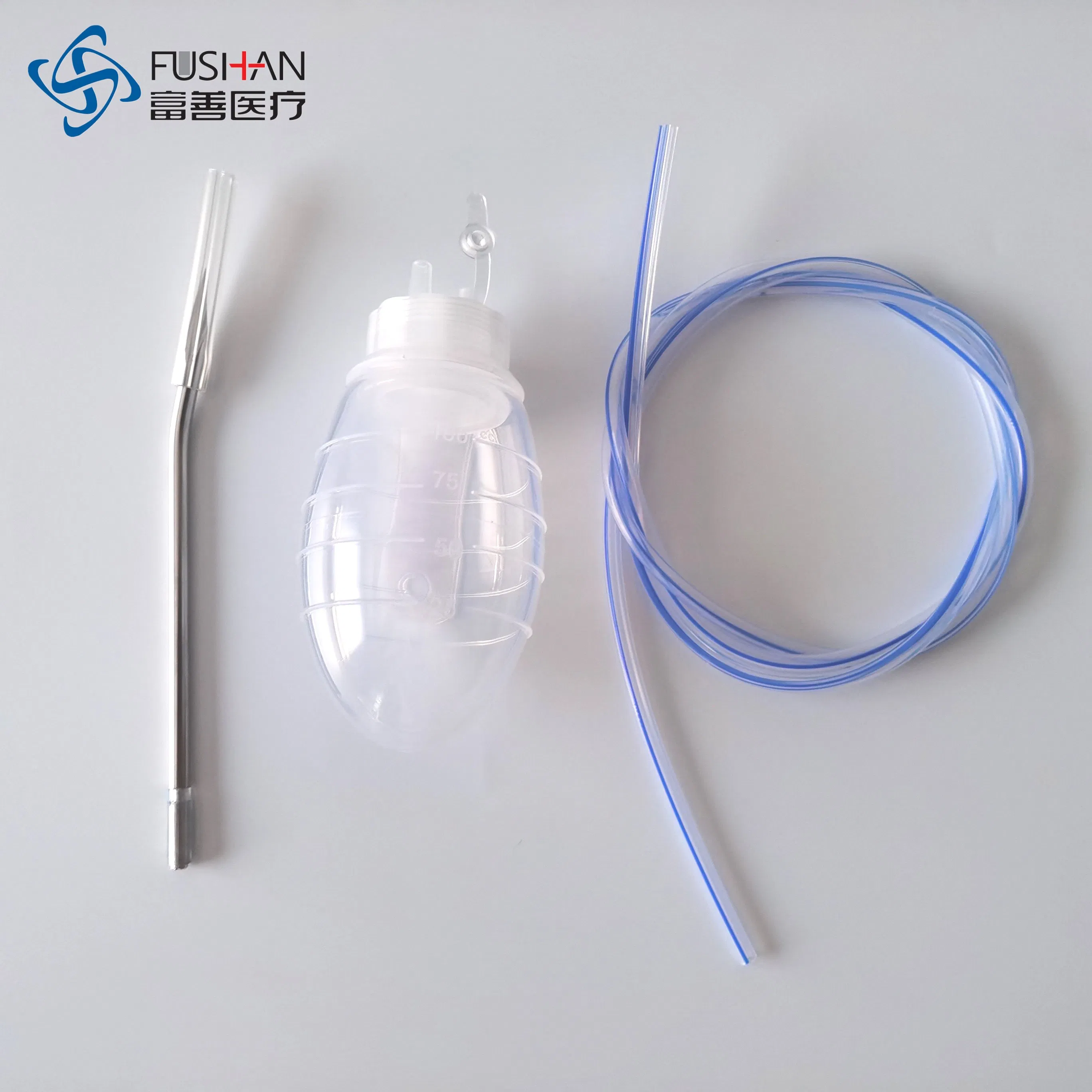 Fushan Reasonable Quality Best Price Disposable Medical Silicone Wound Drainage Kit Consist of Drainage, Trocar and Reservoir with CE ISO13485