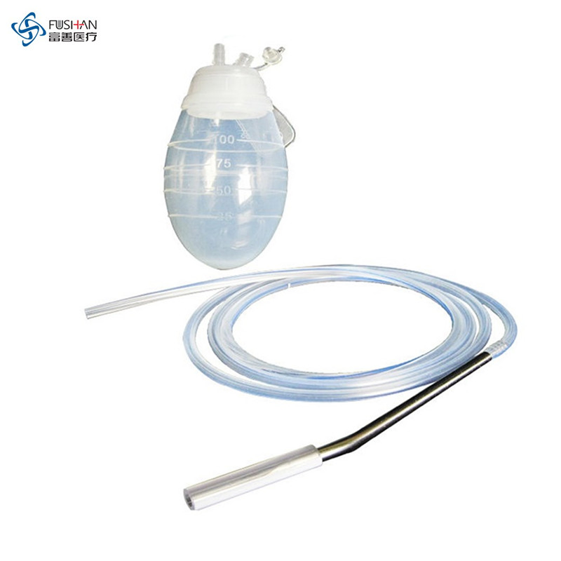 Fushan Reasonable Quality Best Price Disposable Medical Silicone Wound Drainage Kit Consist of Drainage, Trocar and Reservoir with CE ISO13485