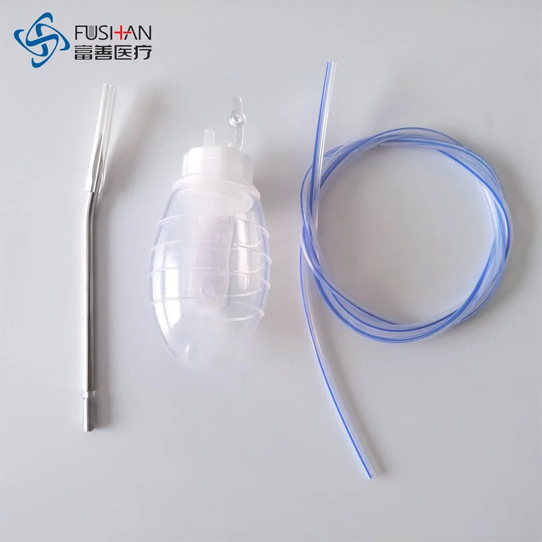 Fushan Factory Price Medical Disposable Sterile Silicone Wound Suction Drainage Kit Jp Drain CE ISO 100cc 200cc 400cc