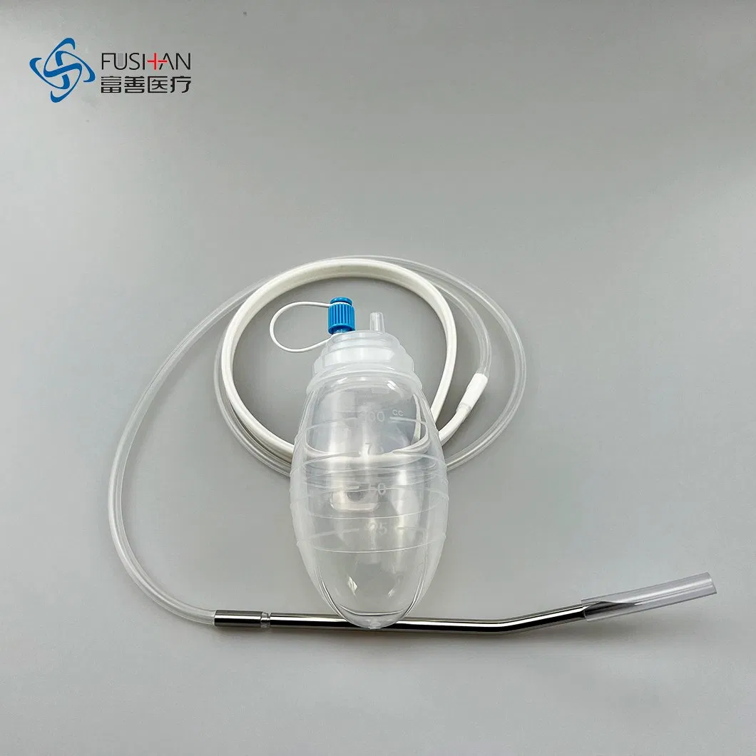 Fushan Factory Price Medical Disposable Sterile Silicone Wound Suction Drainage Kit Jp Drain CE ISO 100cc 200cc 400cc