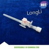 Medical Disposable Butterfly Type IV Catheter with Injection Port Purple
