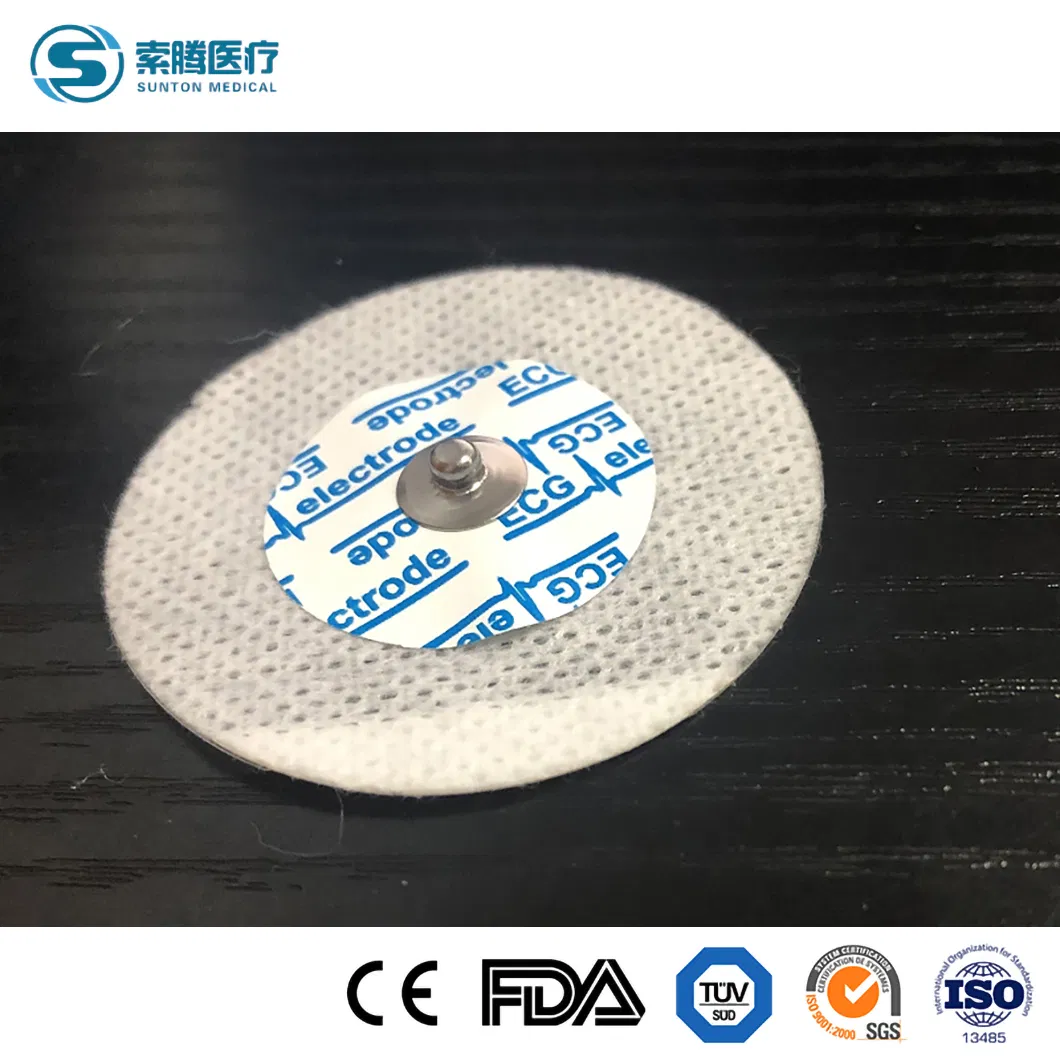 Sunton China 110 (50-130PPI Can Be Customized) Electrode Piece Manufacturers Free Sample Electrode Flat Nice Quality Medical Disposable ECG Electrode Slice