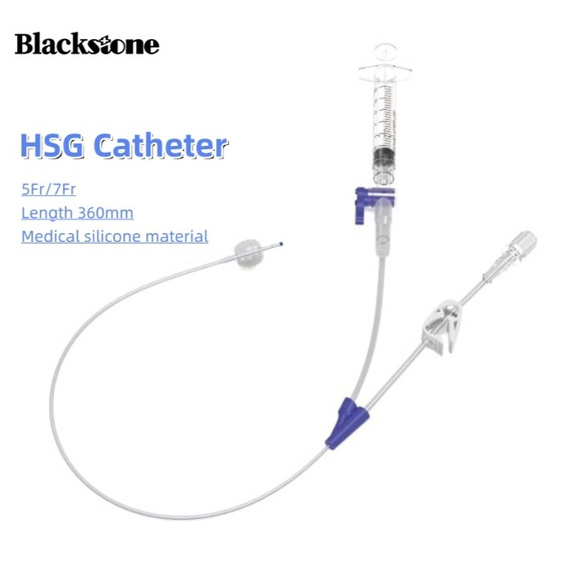 CE Silicone 5fr/7fr Soft Disposable Hsg Catheter for Tubal Angiography